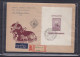 2 Lettres Timbres Sur Timbres - Hongrie - Lettres Recommandée De 1951 ° - 2 Blocs Dentelé Et NON Dentelé - Rare - Storia Postale