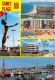 CANET PLAGE La Statue De La Fille Du Soleil Et De La Mer 2(scan Recto-verso) MA2021 - Canet Plage