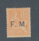 FRANCE - FRANCHISE MILITAIRE N° 1 NEUF* AVEC GOMME ALTEREE - COTE : 85€ - 1901/04 - Military Postage Stamps