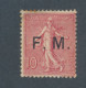 FRANCE - FRANCHISE MILITAIRE N° 4 NEUF* AVEC CHARNIERE - COTE : 45€ - 1906/07 - Militärische Franchisemarken