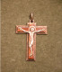 Médaille Religieuse - Croix Christ - Religious Holy Medal - Bois Et Métal - Religion & Esotericism