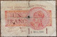 Billet De 1 Franc MINES DOMANIALES DE LA SARRE état Français B 084399  Cf Photos - 1947 Sarre