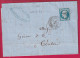 N°14 PHILIPPEVILLE BATEAU A VAPEUR ALGERIE PC 1896 MARSEILLE POUR TOULON VAR 1858 LETTRE - 1849-1876: Période Classique