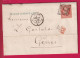 N°16 TTB PARIS BUREAU J POUR GENES GENOVA ITALIE ITALIA 1861 LETTRE - 1849-1876: Periodo Classico