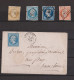 FRANCE N°13A - N°14 - N°14A -16A 1856-1860 NAPOLEON III  4 TIMBRES  + LETTRE N°14 ANNOHAY  VOIR SCAN - 1853-1860 Napoléon III.