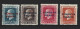 Penrhyn Island 1917 - 1920 Overprints On KGV Perf. 14 X 14.5 Set Of 4 FM - Penrhyn