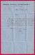 N°13 BISTRE BRUN PARIS POTHION 1520 H ROMAIN GL POUR PARIS LETTRE - 1849-1876: Période Classique