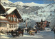 12483973 Lenk Simmental Dorfstrasse Pferdeschlitten Winterpanorama Berner Alpen  - Other & Unclassified