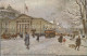 12476228 Geneve GE Place Neuve Kriegsgefangenenplatz Winter Kuenstlerkarte Genev - Sonstige & Ohne Zuordnung
