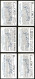 6 Sammelbilder Liebig, Serie Nr. 1193: Formations De Glacier, Flore Haute-Alpestre, Pont De Glacier-Soldanelle  - Liebig