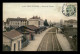 42 - ST-ETIENNE - LES QUAIS DE LA GARE DE CHEMIN DE FER DE LA TERRASSE - CARTE COLORISEE - Saint Etienne