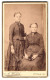 Fotografie A. Wehle, Zittau I. S., Hospital-Str. 2, Portrait Mutter Und Tochter In Biedermeierkleidern Mit Fächer  - Anonieme Personen