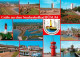 73746044 Buesum Nordseebad Strand Panorama Park Leuchtturm Fliegeraufnahme Hafen - Buesum