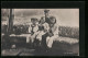 AK Kaiser Wilhelm II. Mit Prinzen Wilhelm, Louis Ferdinand U. Hubertus  - Royal Families