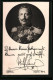 Künstler-AK Portrait Von Kaiser Wilhelm II. In Prächtiger Uniform  - Familles Royales