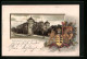 Passepartout-Lithographie Stuttgart, Das Alte Schloss, Wappen  - Sonstige & Ohne Zuordnung