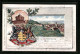 Passepartout-Lithographie Rothenberg, Kapelle, Ortsansicht, Wappen  - Other & Unclassified