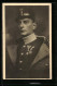 AK Portrait Eines österreichischen Soldaten Im Mantel Mit Orden  - Weltkrieg 1914-18