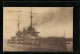 AK SMS Kriegsschiff Rheinland In Der Bugansicht  - Guerra
