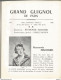 Programme Theatre GRAND GUIGNOL Raymonde MACHARD - Programs