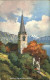 12459370 Montreux VD Dent Du Midi Kirche Kuenstlerkarte Montreux - Andere & Zonder Classificatie