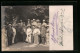 Foto-AK Bürgermeister Carl Lueger Inmitten Einer Gruppe Der Besseren Gesellschaft, Original Autograph  - Politische Und Militärische Männer