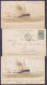 Lot De 3 EP CP "Paquebots De L'Etat Belge - Ligne Ostende-Douvres" 5c Vert-gris & 10c Brun-rouge Càd OSTENDE (STATION)/1 - Postcards 1871-1909