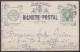 CP Paquebot "Portugal" Affr. 15r Càd Hexagon. LISBOA / 1903 Pour BRUXELLES - Cartas & Documentos