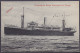 Pays-Bas - CP "S.S. Bruxellesville Compagnie Belge Maritime Du Congo" Affr. 5c Càpt VLISSINGEN /6.4.1912 Pour BRUXELLES - Storia Postale