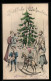 AK Familie Am Weihnachtsbaum Mit Geschenken, Schaukelpferd, Puppe  - Gebruikt