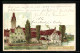 Lithographie Stein Am Rhein, Teilansicht Mit Kirche  - Stein Am Rhein