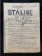 Tract Presse Clandestine Résistance Belge WWII WW2 'Discours De Staline Après L'agression Du Fascisme Allemand' 4 Pages - Documents