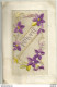 CARTE DE 1er AVRIL AVEC UNE BRODERIE CENTRALE REPRESENTANT DES FLEURS - Brodées