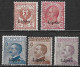 DODECANESE 1912 Italian Stamps With Black Overprint LIPSO 5 Values From The Set Vl. 1-3-5/7 MH - Dodekanesos