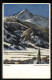 Künstler-AK Garmisch-Partenkirchen, Alpspitze Mit Partenkirchen Im Winter  - Garmisch-Partenkirchen