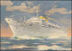 Künstler-AK Schiffe: M/V AFRICA / Dampfer "Afrika", CAPE-TOWN 4.9.1955 - Other & Unclassified