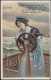 Künstler-AK Schiffe: Frau Am Steuerrad Mit Gedicht, Ortspostkarte KIEL 1.9.1910 - Sonstige & Ohne Zuordnung