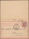 Postkarte P 27/02 Adler 10/10 Pf. Aus LEIPZIG 9.9.1899 Nach HILVERSUM 11.9.99 - Other & Unclassified