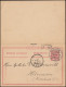 Postkarte P 27/02 Adler 10/10 Pf. Aus LEIPZIG 9.9.1899 Nach HILVERSUM 11.9.99 - Andere & Zonder Classificatie