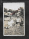 CARTE PHOTO PERSONNAGES A LA FERME & CHARETTE CHEVAL À PIERRELAYE VAL  D OISE 95 : - Paysans