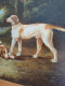 Delcampe - Tableau. Chiens Se Reposant Dans Un Sous-Bois. Huile Sur Panneau. 41 X 46.5 Cm. - Huiles