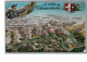 LA VALLEE DE CHAMONIX 74 - Illustration Montagnard Avec Piolet Corde Embleme Ecusson Edelweiss Plan Carte  - Chamonix-Mont-Blanc