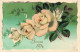 FETES - VOEUX - Bonne Fête - Roses Blanches - Carte Postale Ancienne - Andere & Zonder Classificatie