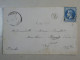 DN16  FRANCE  LETTRE RR BUREAU PASSE 1307 AN 1866  MONTHIER + AFF. INTERESSANT +++ - 1849-1876: Klassik