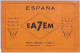 Ad9251 - SPAIN - RADIO FREQUENCY CARD  - 1954 - Radio