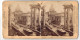 Stereo-Foto J. F. Jarvis, Washington, Ansicht Rome, Colums Of The TEmple Of Saturn, Forum, Pferdebahn  - Photos Stéréoscopiques