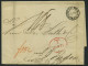 HAMBURG - GRENZÜBERGANGSSTEMPEL 1844, T 28 MAY, In Rot Auf Brief Von Königsberg Nach London, Feinst - [Voorlopers