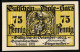 Notgeld Thale /Harz 1921, 75 Pfennig, Jägersmann Erzeugt Mit Seinem Jagdhorn Einen Sturmwind  - [11] Lokale Uitgaven