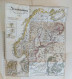 ANTIQUE HISTORICAL MAP SCANDINAVIA CALMARISCHEN UNION 1397 DENMARK - Stiche & Gravuren