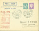 Par Avion Cachet 1er Service Sans Surtaxe Aérienne Inauguration Du Service Enveloppe + Cachet Salon De La Marine - 1927-1959 Covers & Documents